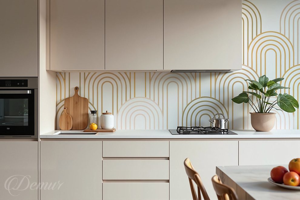 Arches-geometriques-dans-une-harmonie-doree-les-papiers-peints-pour-la-cuisine-papiers-peints-demur