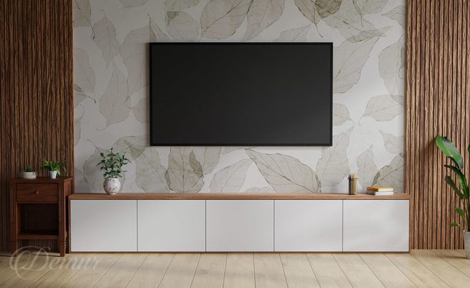 Feuilles-delicates-dans-un-minimalisme-naturel-pour-le-salon-papiers-peints-demur