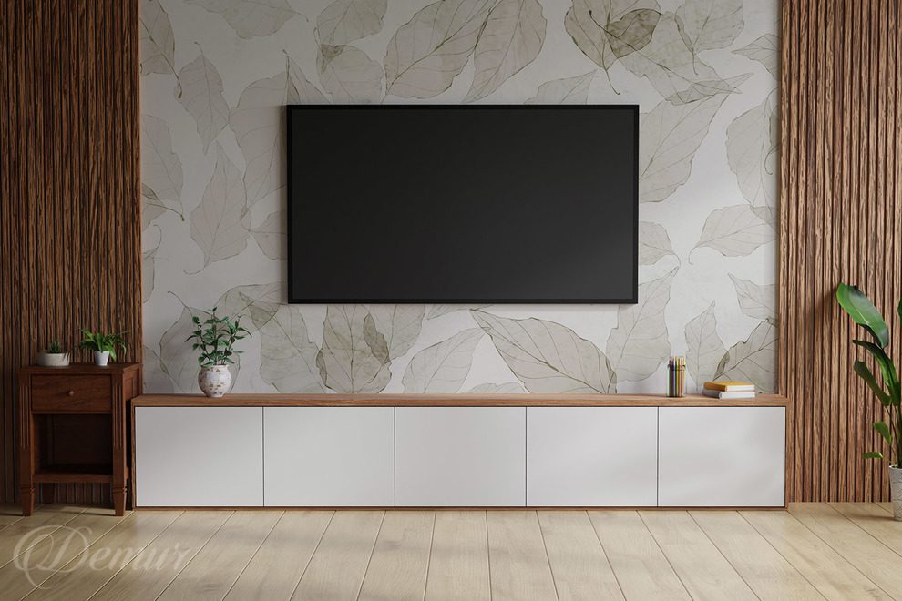 Feuilles-delicates-dans-un-minimalisme-naturel-pour-le-salon-papiers-peints-demur
