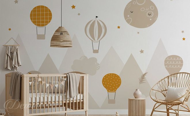 Ballons-et-lune-dans-les-reves-des-enfants-pour-les-enfants-papiers-peints-demur