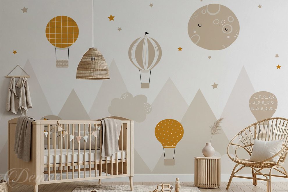 Ballons-et-lune-dans-les-reves-des-enfants-pour-les-enfants-papiers-peints-demur