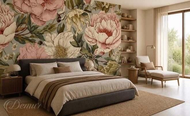 Contraste-de-rose-et-de-vert-dans-une-harmonie-florale-pou-la-chambre-a-coucher-papiers-peints-demur