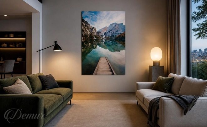 Style-dynamique-avec-theme-montagnard-tableaux-pour-un-salon-de-coiffure-tableaux-demur