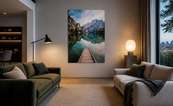 Style-dynamique-avec-theme-montagnard-tableaux-pour-un-salon-de-coiffure-tableaux-demur