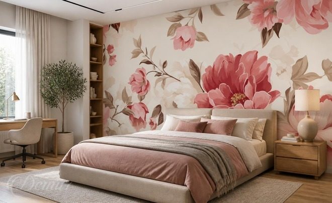 Palette-de-roses-et-de-beiges-avec-une-touche-naturelle-pou-la-chambre-a-coucher-papiers-peints-demur
