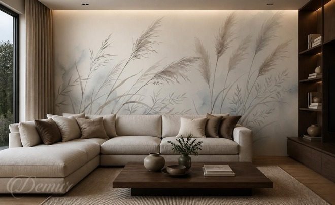 Rythme-regulier-des-herbes-naturelles-sur-le-mur-pour-le-salon-papiers-peints-demur