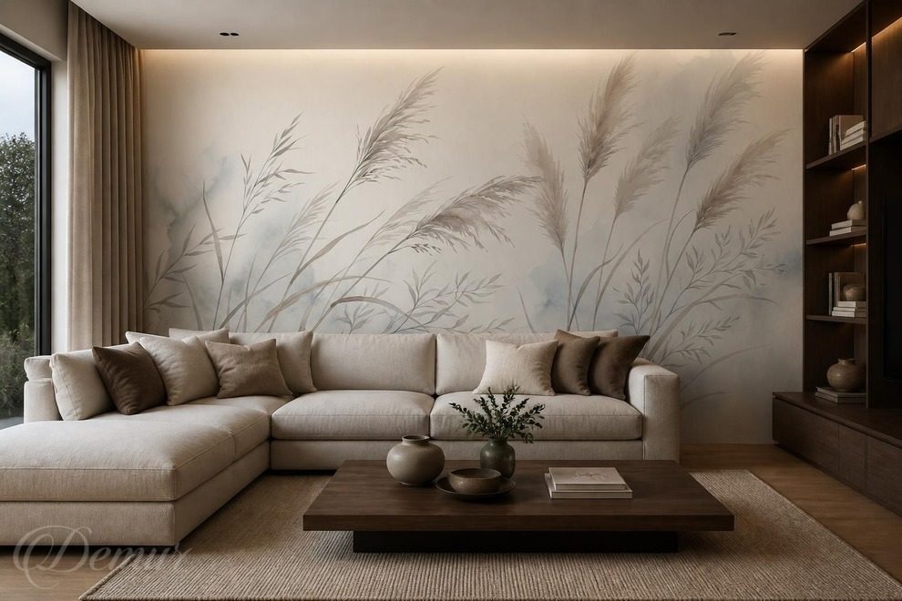 Rythme-regulier-des-herbes-naturelles-sur-le-mur-pour-le-salon-papiers-peints-demur