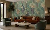 Caractere-artistique-de-la-composition-tropicale-pour-le-salon-papiers-peints-demur