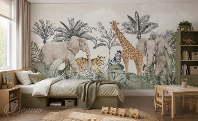 Motif-decoratif-animalier-aux-couleurs-naturelles-pour-les-enfants-papiers-peints-demur