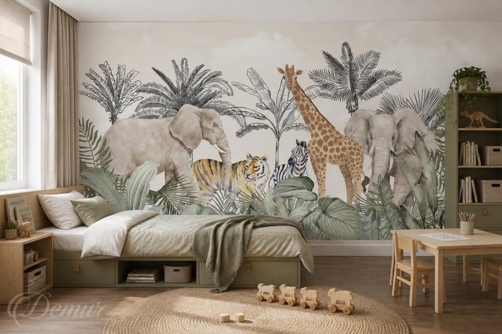 Motif-decoratif-animalier-aux-couleurs-naturelles-pour-les-enfants-papiers-peints-demur