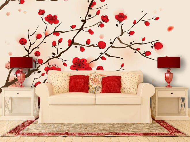 Branche-en-floraison-fleurs-murales-papiers-peints-demur
